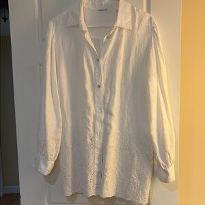 Vince Camuto 💗Linen Blouse (L) NWOT